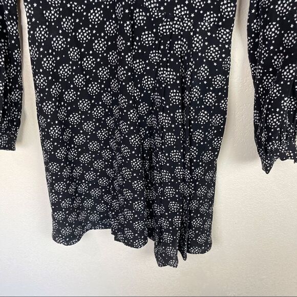 Equipment Black Silk Star Print Mini Dress Size 0 - Picture 2 of 7